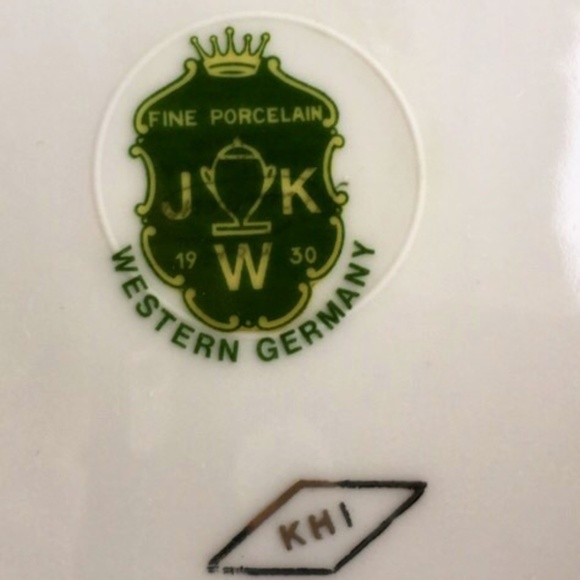 #4 Decorator Plate JKW Bavarian Porcelain - Picture 2 of 3